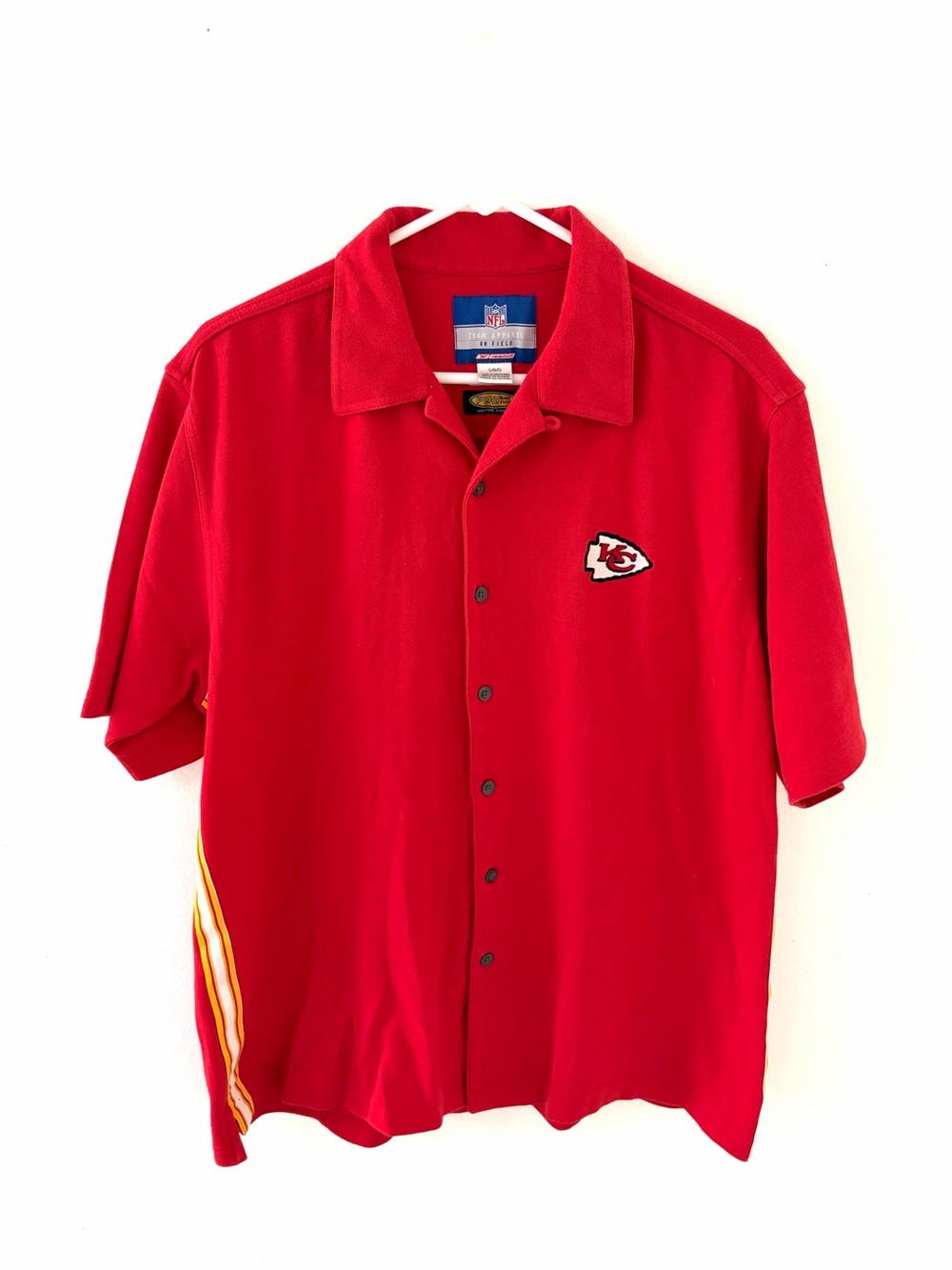 Vintage NFL Teams Reebok Kansas City Chiefs Button Down, Size: Large